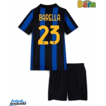 Inter Milan Nicolo Barella #23 Hjemmedraktsett Barn 2026-27 Kortermet (+ Korte bukser)
